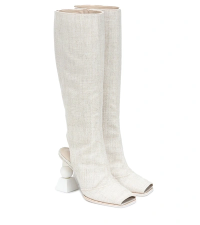 Jacquemus Les Bottes Olive Knee-high Boots In Neutrals