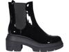 Stuart Weitzman Norah Patent Leather Chelsea Boots In Black