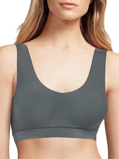 Chantelle Soft Stretch Wireless Padded V-neck Bra In Storm Cloud