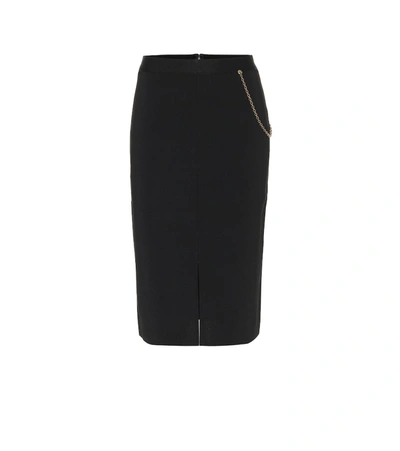 Givenchy Embellished Knit Midi Skirt In Black