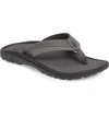 Olukai 'ohana Koa' Flip Flop In Charcoal/ Charcoal