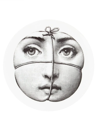 Fornasetti Face Print Plate In White