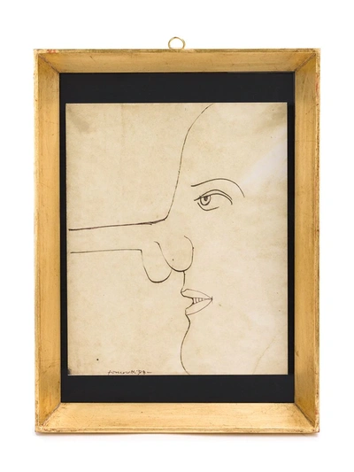 Fornasetti Erotic Painting In Multicolour