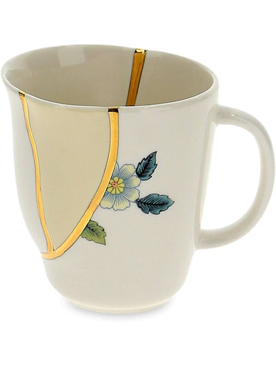 Seletti Crack Detail Mug In White
