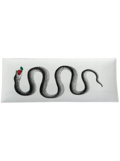 Fornasetti Serpente Serving Dish In White