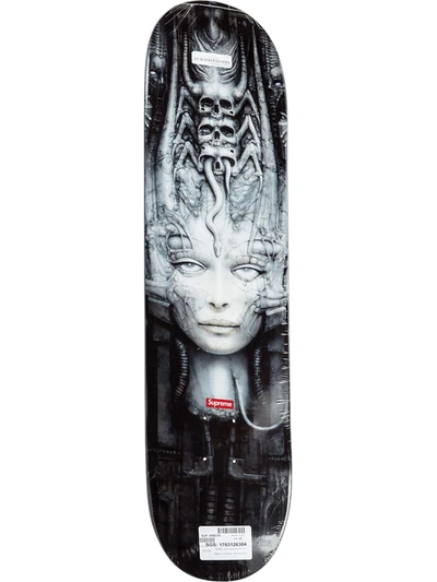 Supreme Giger Graphic-print Skateboard In Grey
