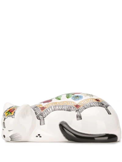 Fornasetti Cat Mantellato In White