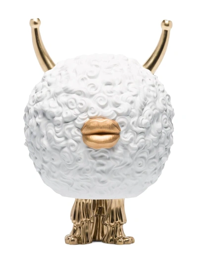 L'objet X Haas Brothers Monster Gold-tone Incense Burner In White