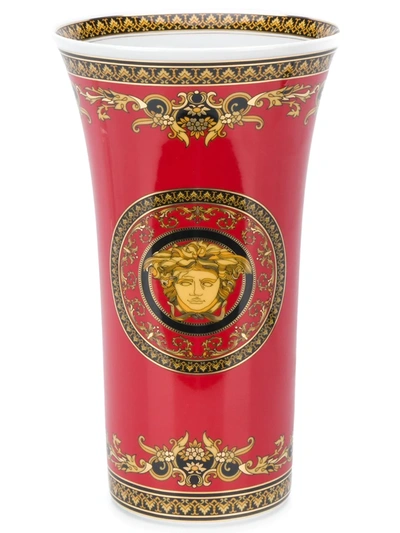 Versace Home Medusa Baroque Vase In Red