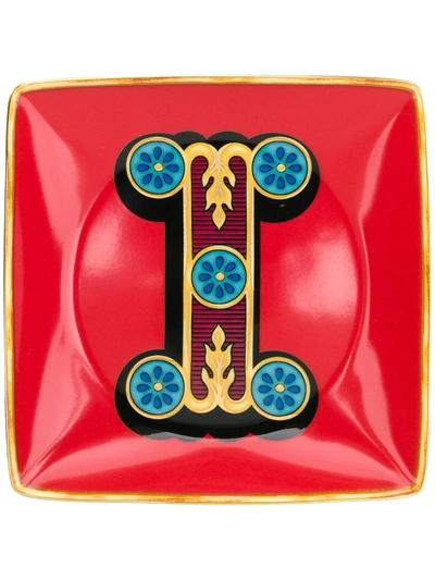 Versace Home Alphabet 'i' Plate (11cm) In Red