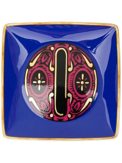 Versace Home Holiday Alphabet 'o' Bowl In Blue