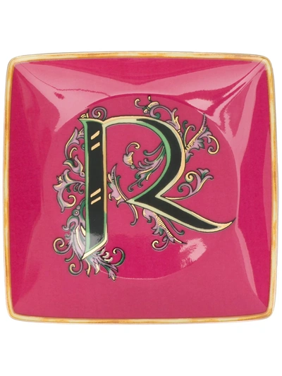 Versace Home Alphabet R Plate (11cm) In Pink