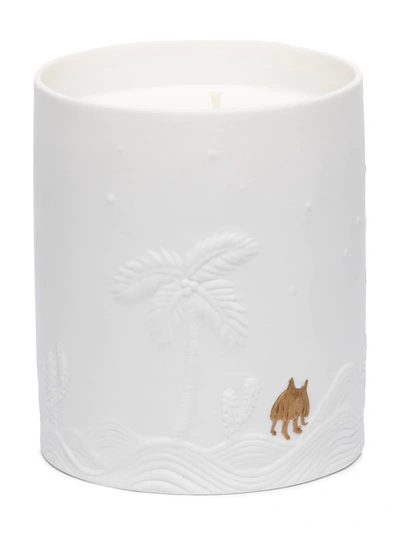 L'objet Haas Mojave Palm Candle In White Biscuit