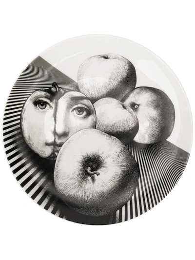 Fornasetti Fruit Print Plate In White