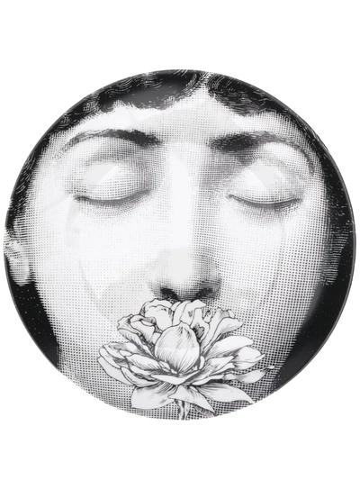 Fornasetti Printed Face Plate In Black