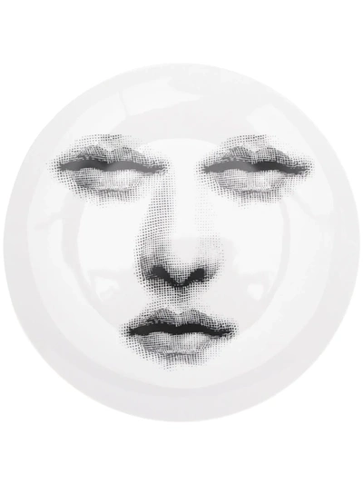 Fornasetti Eyes And Lips Print Plate In White