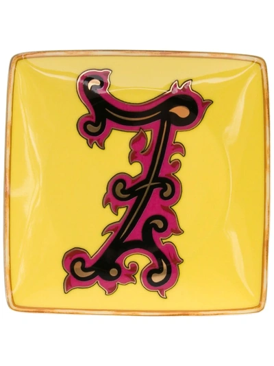 Versace Home Alphabet Z Plate (12cm) In Yellow