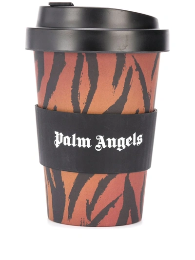 Palm Angels Tiger Stripe Thermal Cup In Black