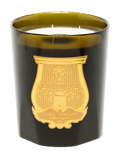 Cire Trudon Green And White Abd El Kader Great Candle In Gold