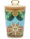 Versace Jungle Porcelain Scented Candle In Blue