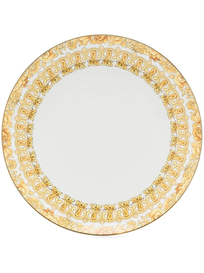 Versace Medusa Rhapsody Porcelain Dinner Plate (28cm) In Yellow