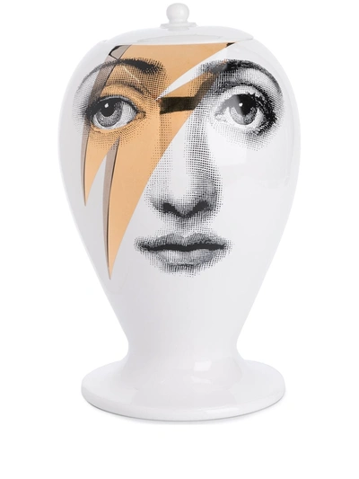 Fornasetti Face Printed Jar In White