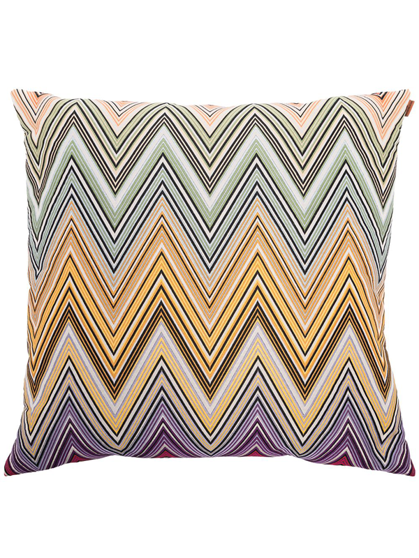 Missoni Home Rabat ribbed velvet cushion - Yellow