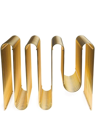 Aytm Curva Magazine Holder In Gold