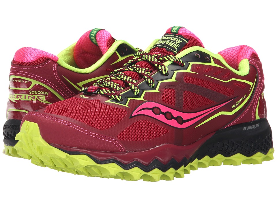 Saucony - Peregrine 6 (red/citron/pink) Women's Shoes | ModeSens