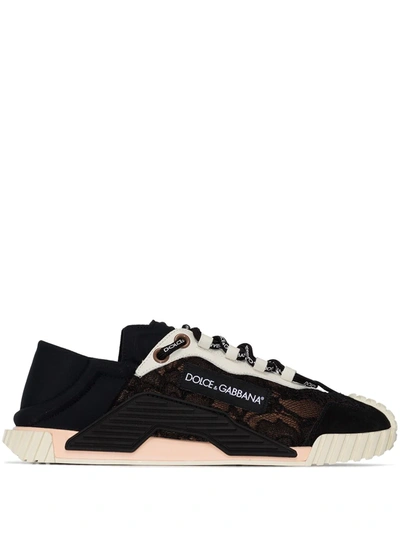 Dolce & Gabbana Slip On Ns1 In Mix Of Materials In Black