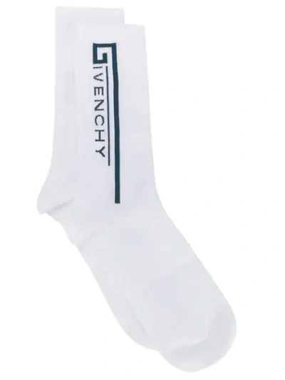 Givenchy Logo Socks In White