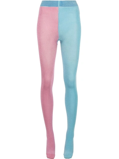 Marc Jacobs The Left And Right Glam Tights In Blue