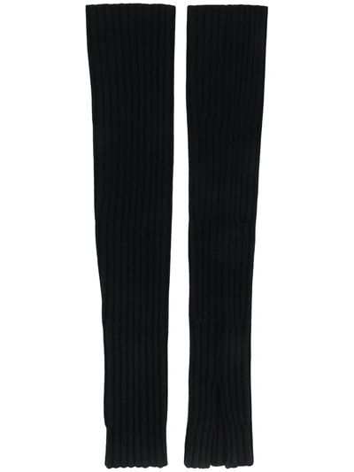 Cashmere In Love Ribbed Cali Socks In Black