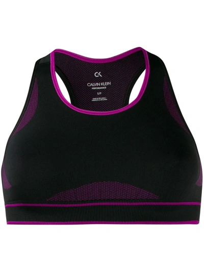 Calvin Klein Underwear Racer-back Bra Top In Black