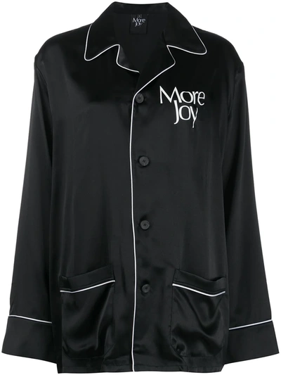 Christopher Kane Pyjama-style Slogan-print Suit In Black
