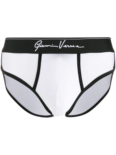 Versace Gianni  Waistband Briefs In White