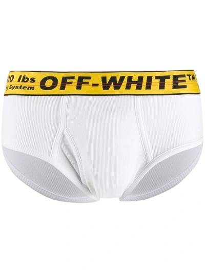 Off-white Logo Waistband Briefs In White