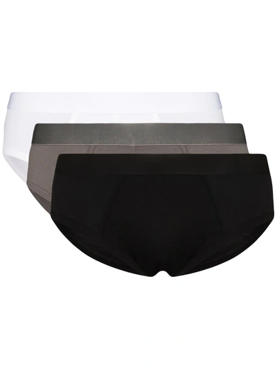 Cdlp Three Pack Logo Waistband Briefs In Black