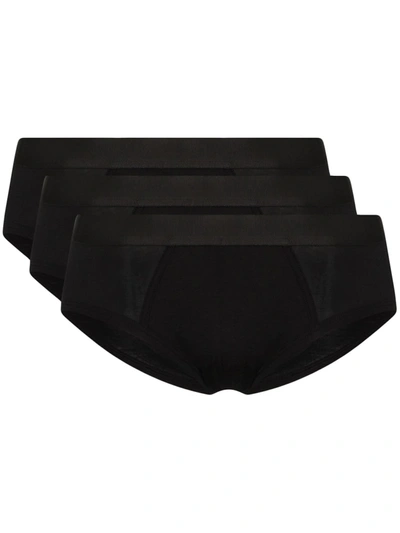 Cdlp 3 Pack Y-front Briefs In Black