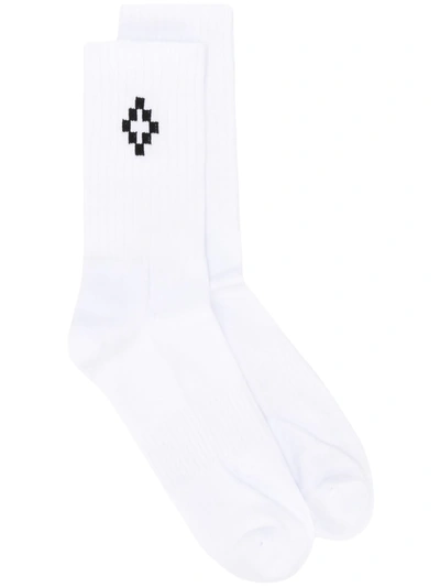 Marcelo Burlon County Of Milan Cross Logo Socks In White