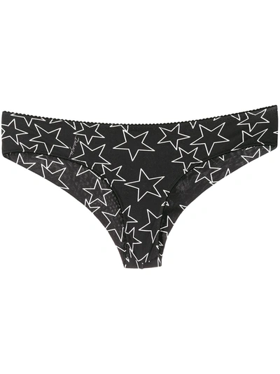 Dolce & Gabbana Star Print Briefs In Black