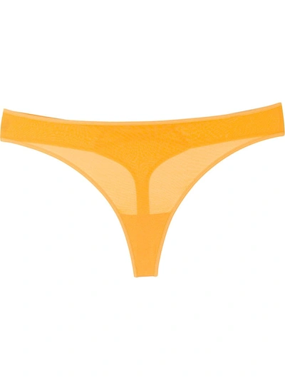 Marlies Dekkers Free Love Plaque Thong In Orange