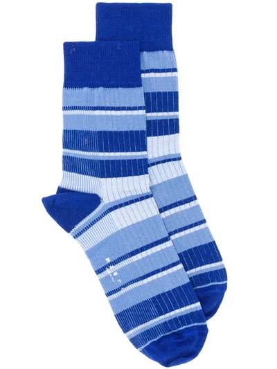 Marni Striped Socks In Blue
