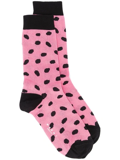 Marni Polka Dot Socks In Pink