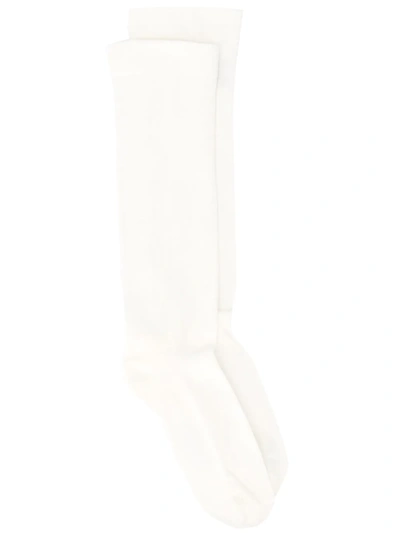 Rick Owens Drkshdw Embroidered Ankle Socks In White