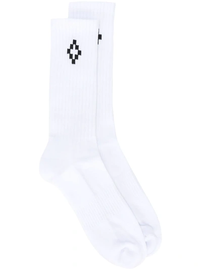 Marcelo Burlon County Of Milan Logo-jacquard Socks In White