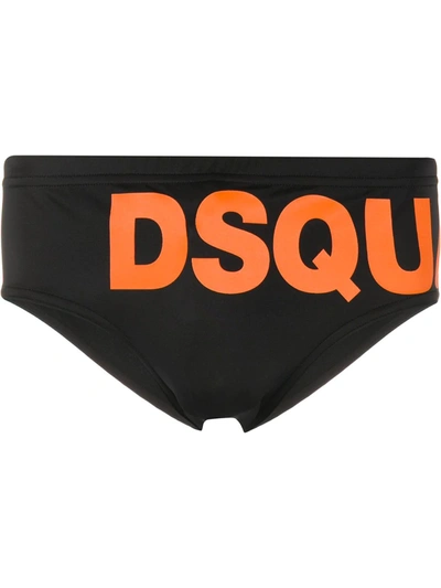 Dsquared2 Pull-on Logo Briefs In Black