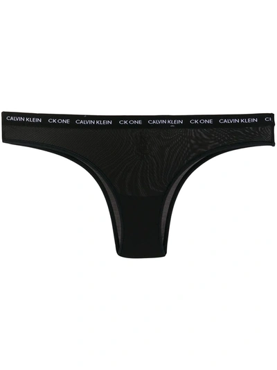 Calvin Klein Underwear Logo Waist Briefs In Black