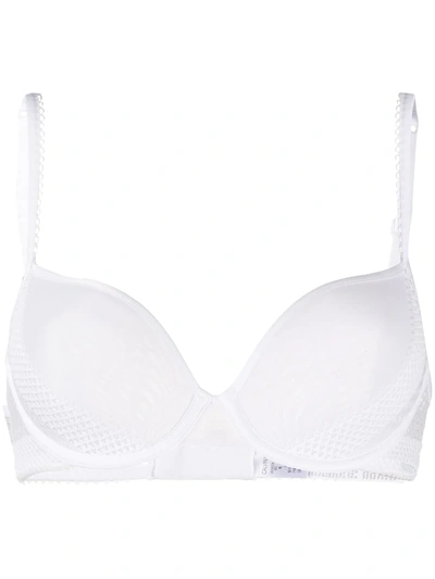 Calvin Klein Underwear Mesh Detail Bra In White