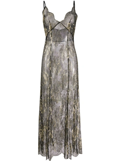 Gilda & Pearl Melitza Long Slip Dress In Black